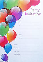 Party Invitation - Balloons