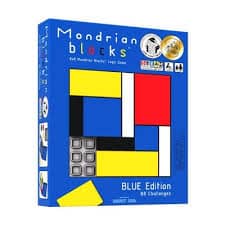 Mondrian Blocks Strategy Game - Blue Edition