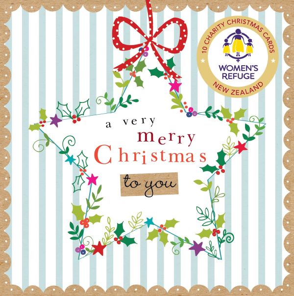 Star - Christmas Cards - Womens Refuge Charity - 10 Pack