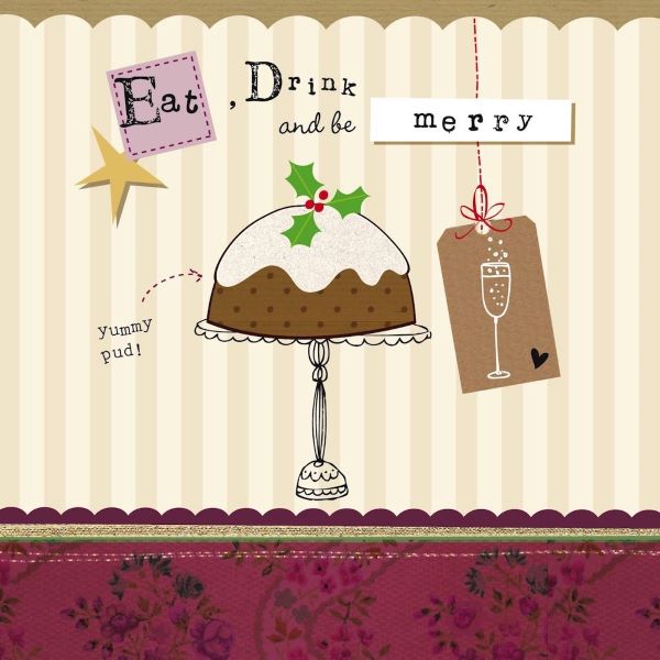 Pudding Christmas Cards - Womens Refuge Charity - 10 Pack