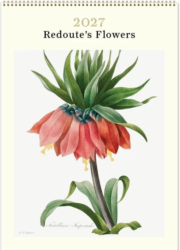 2027 Redoutes Flowers - Wall Calendar