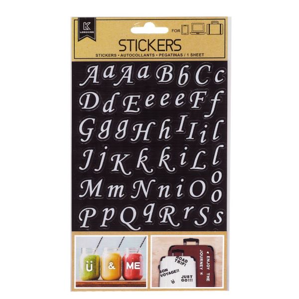 Alphabet Stickers - White Script