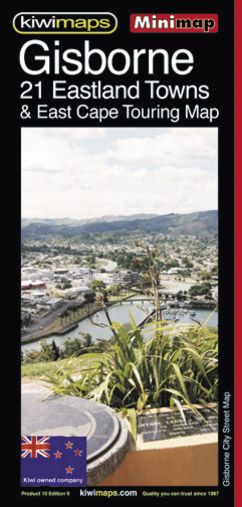 Gisborne - 21 Eastland Towns And Eastcape Touring Map - Kiwi Minimap