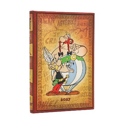 2027 Asterix And Obelix (The Adventures of Asterix) Mini 12-Month Hardcover Dayplanner (Elastic Band Closure) Horizontal