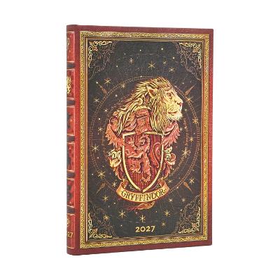 2027 Gryffindor Diary (Harry Potter Collection) Mini 12-Month Hardcover Dayplanner (Elastic Band Closure) Horizontal