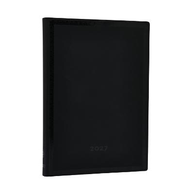 2027 Black Edition Bold Midi 12-Month Softcover Dayplanner (Elastic Band Closure) Horizontal