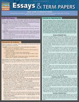 Essays And Term Papers