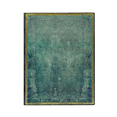 Pacific Blue (Old Leather Collection) Ultra Lined Softcover Flexi Journal (Elastic Band Closure)
