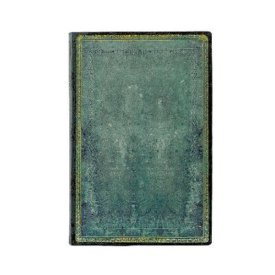 Pacific Blue (Old Leather Collection) Mini Lined Softcover Flexi Journal (Elastic Band Closure)
