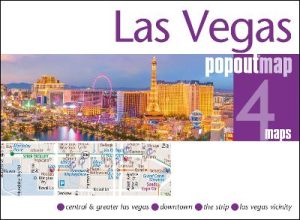 Las Vegas PopOut Map - Handy pocket size pop up city map of Las Vegas