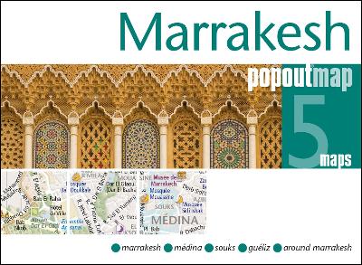 Marrakesh PopOut Map - Handy pocket size pop up city map of Marrakesh