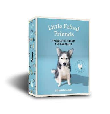 Little Felted Friends - Siberian Husky - Dog Needle-Felting Beginner Kits with Needles, Wool, Supplies, and Instructions