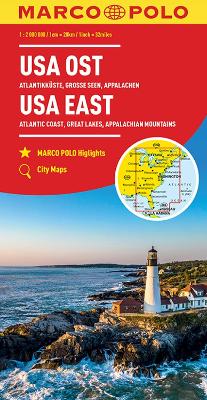 USA East Marco Polo Map - Atlantic Coast, Great Lakes and Appalachian Mountains